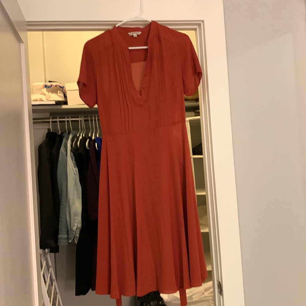 Nanette lepore orange midi dress